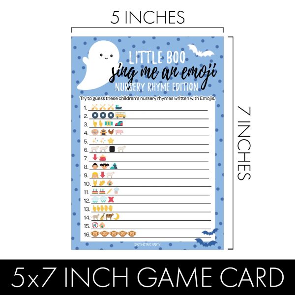 Little Boo: Blue - Boy Baby Shower Game - Sing Me an Emoji and Word Search - Two Game Bundle -  20 Dual Sided Cards Cheap - Image 5