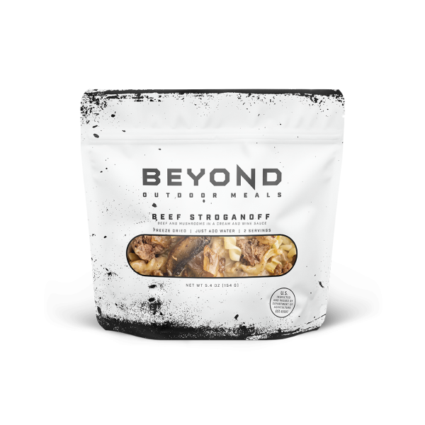 Beef Stroganoff Pouch by Beyond Outdoor Meals (2 servings, 710 calories) Supply