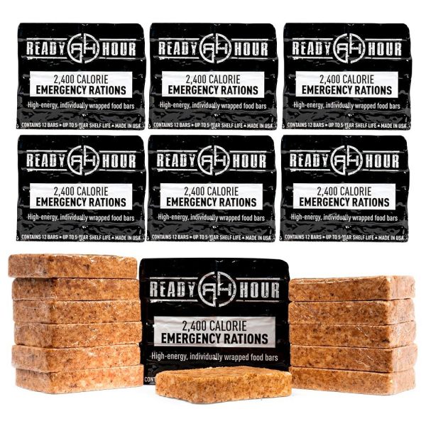 Emergency Food Ration Bars - 7 Pack - 2,400 Calories Each (Checkout Special Deal) Cheap