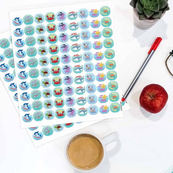 Motivational Teacher Reward Stickers for Students: Under the Sea (1,080 Stickers) Online Hot Sale - Image 5