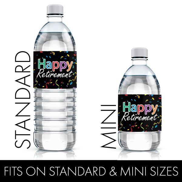 Retirement Party: Colorful Confetti -  Water Bottle Labels - 24 Stickers on Sale - Image 3