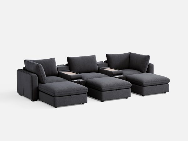 RUBIK V 3 Seats with 3 Ottomans & 2 Consoles Supply - Image 4
