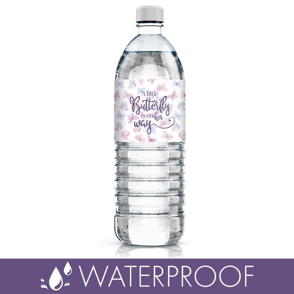 Butterfly: Baby Shower - Water Bottle Labels - Spring - 24 Stickers Online now - Image 5