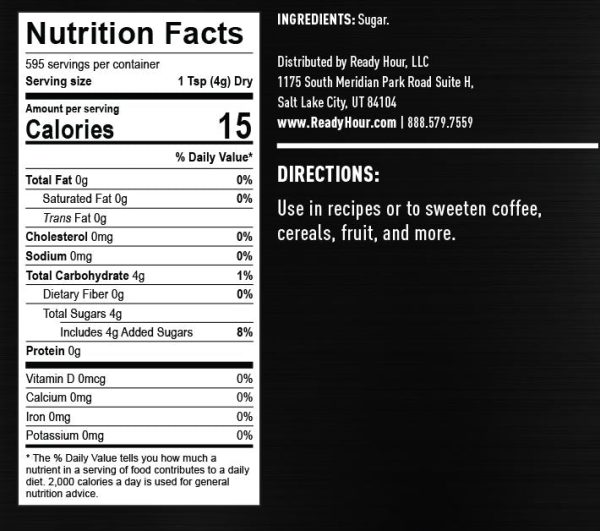 Ready Hour Granulated Sugar #10 Can (595 servings) Sale - Image 3