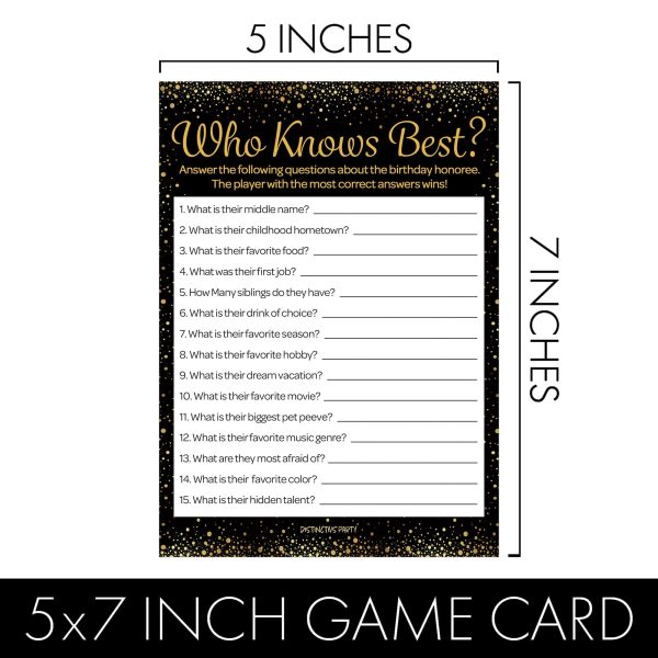 Born in The 1990s Black & Gold - 30th, 35th Birthday Party Game Bundle - 3 Games for 20 Guests Cheap - Image 4