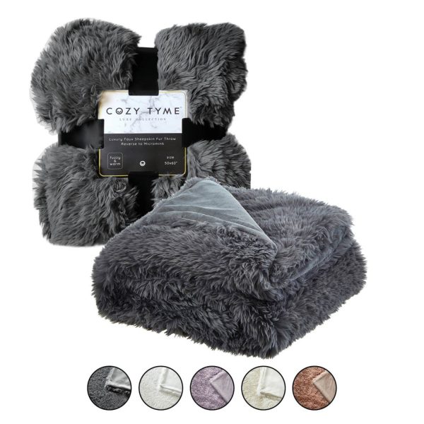 Mir Faux Lamb Fur Throw Online Hot Sale - Image 5