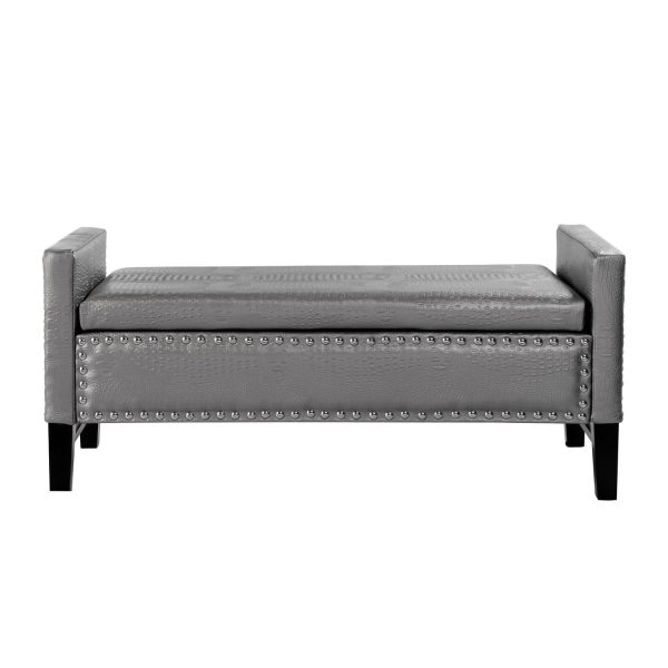 Columbus Leather Storage Bench Discount - Image 2