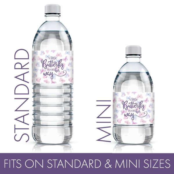 Butterfly: Baby Shower - Water Bottle Labels - Spring - 24 Stickers Online now - Image 3