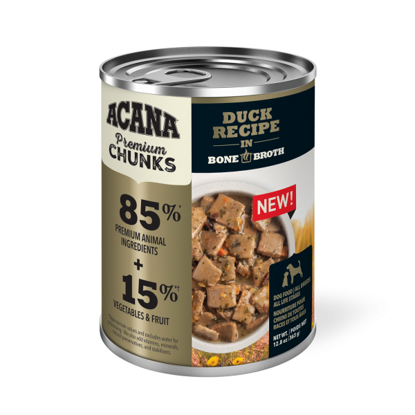Acana Premium Chunks Grain Free Duck Recipe for Dogs Sale