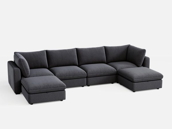 RUBIK V 4 Seats with 2 Ottomans Discount - Image 5