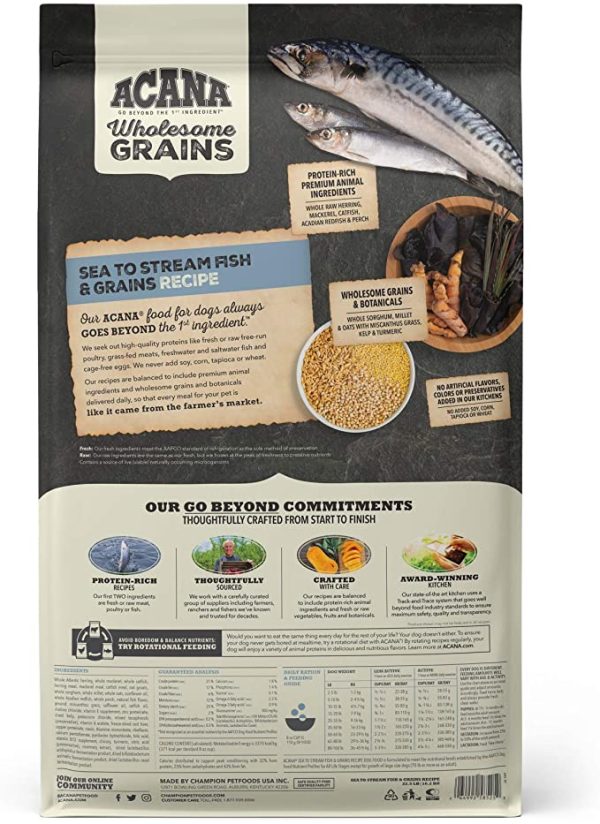 ACANA Wholesome Grains Sea to Stream Fish & Grains Dry Dog Food on Sale - Image 2