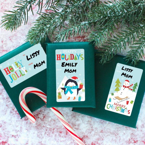 Christmas Gift Tag Stickers: Whimsical Holiday Fun - 75 Stickers Online now - Image 2