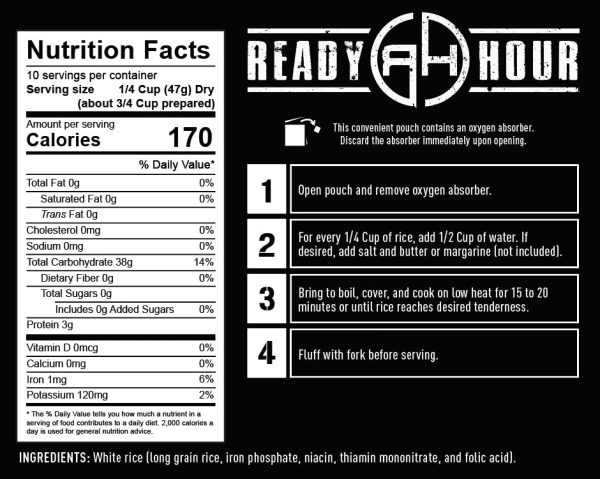 Long Grain White Rice Single Pouch (10 servings) Hot on Sale - Image 5