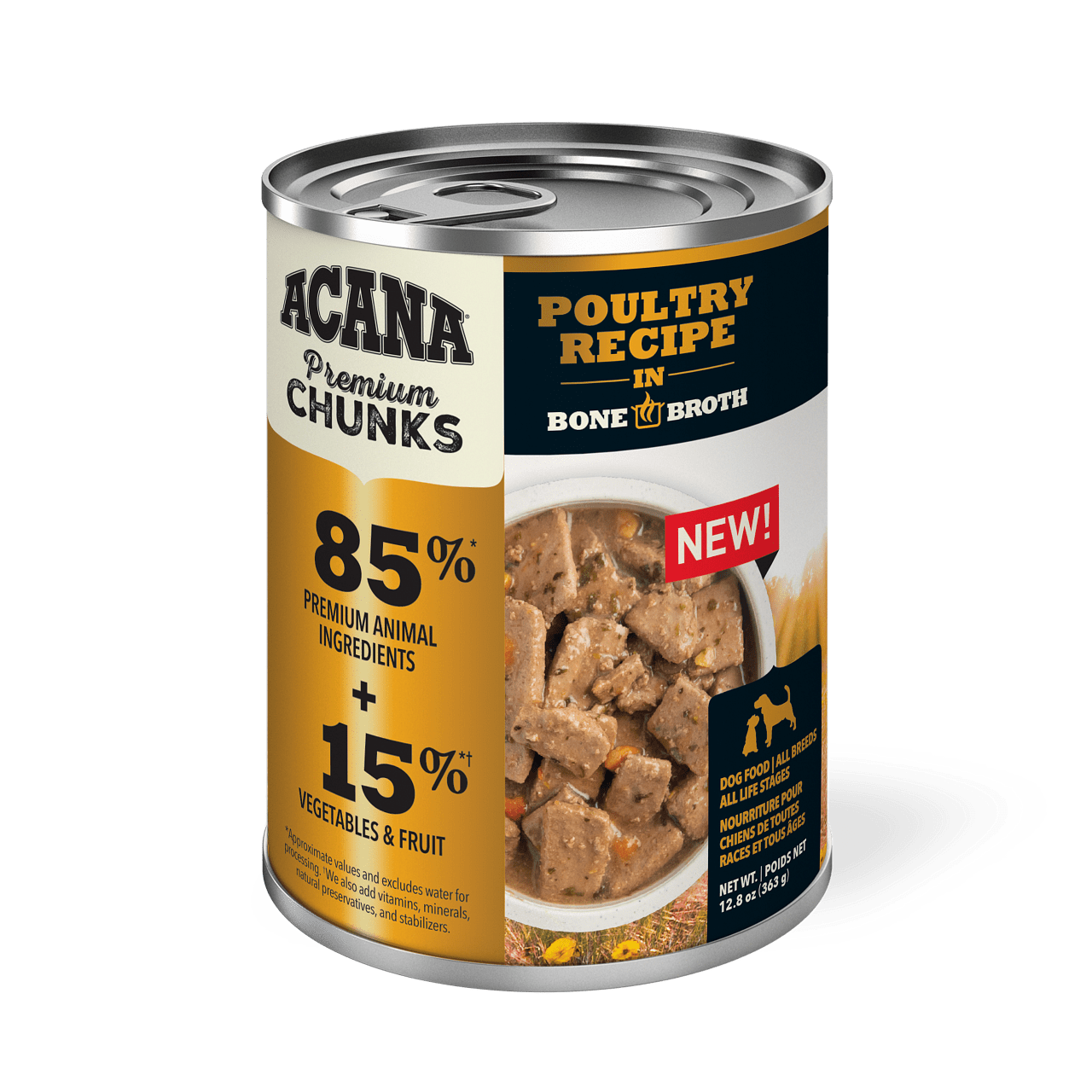 Acana Premium Chunks Grain Free Poultry Recipe for Dogs For Discount