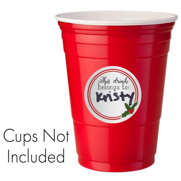Christmas Cheer: Christmas Party - Drink Name Labels - 40 Tag Stickers Online Hot Sale - Image 5