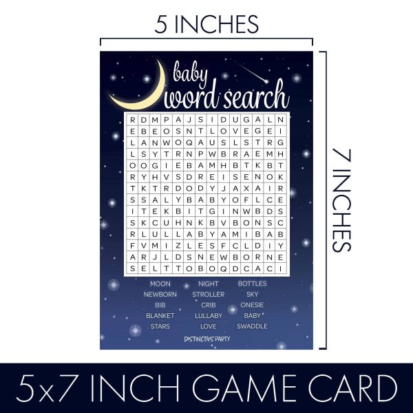 I Love You to the Moon and Back: Baby Shower Game - Word Search - 20 Cards For Sale - Image 4