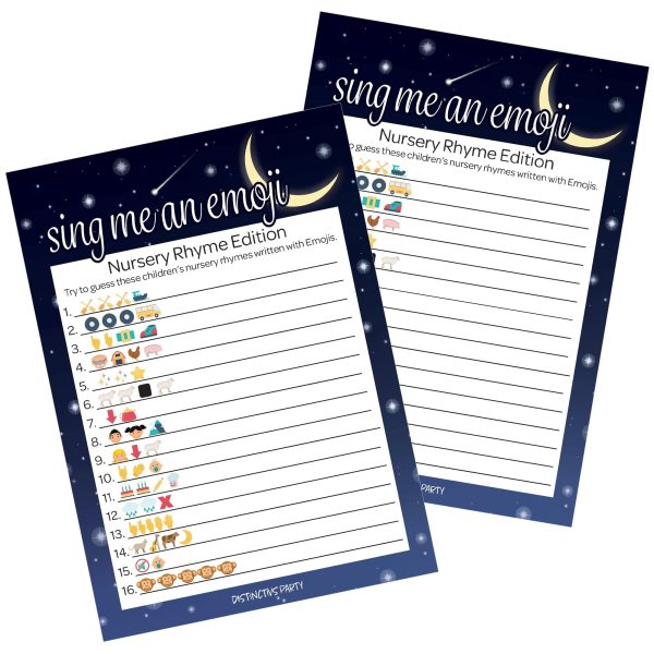 I Love You to the Moon and Back: Baby Shower Game -  Emoji - 20 Cards For Sale