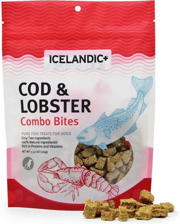 Icelandic+ Cod & Lobster Combo Bites Fish Dog Treats on Sale