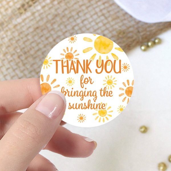 1st Trip Around the Sun - 1st Birthday: Circle Label Stickers, Thank You - 40 Stickers Discount - Image 2