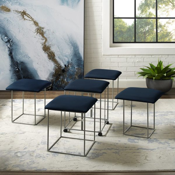 Brisa 5 Piece Nesting Ottoman Stool Set Online now - Image 3