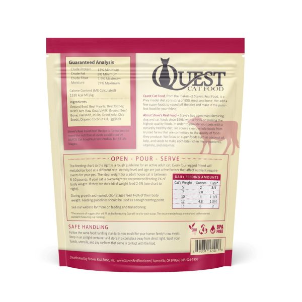 Steve s Real Food Quest Raw Frozen Beef Diet Food for Cats Supply - Image 2