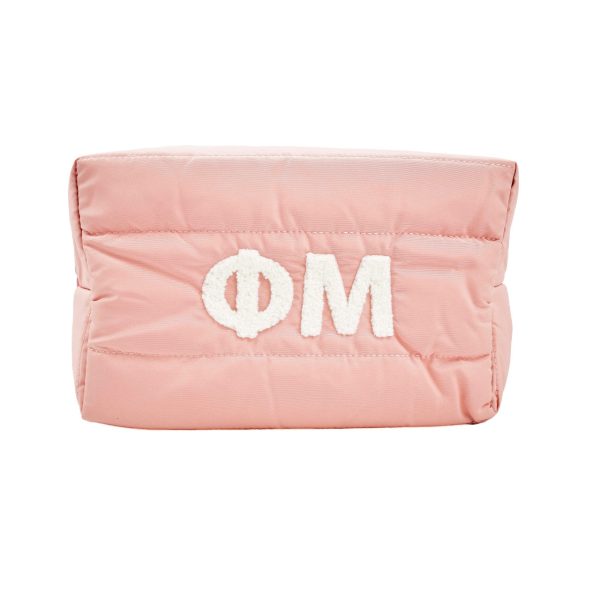 Phi Mu Puffer Style Makeup Bag Supply