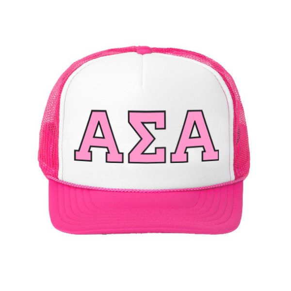 Alpha Sigma Alpha Greek Letter Trucker Caps Online Hot Sale
