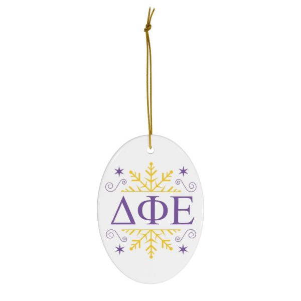 Delta Phi Epsilon Holiday Color Snowflake Christmas Ornaments Online Sale