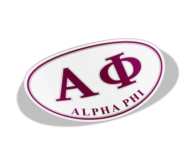 Alpha Phi Greek Letter Oval Decal Supply