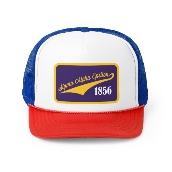 Sigma Alpha Epsilon Tail Patch Design Trucker Hats Online Hot Sale