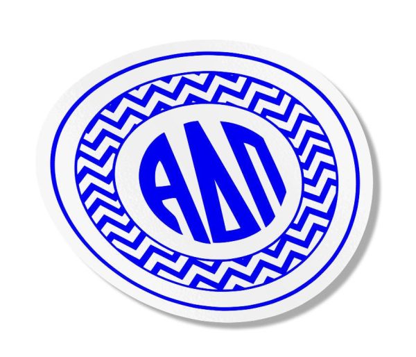 Alpha Delta Pi Sorority Monogram Bumper Sticker For Sale