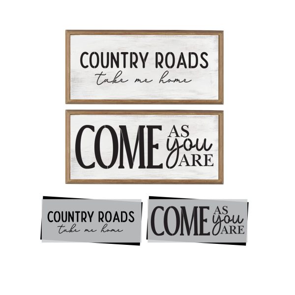 Country Roads Stencil Set (2pk) Online now - Image 2