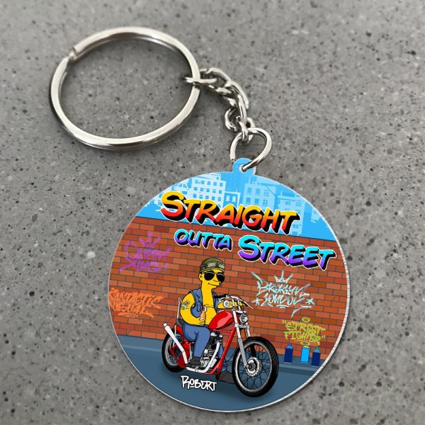 Personalized Biker Acrylic Keychain, Gift For Biker Lover, 01TOPO181223TM on Sale - Image 2