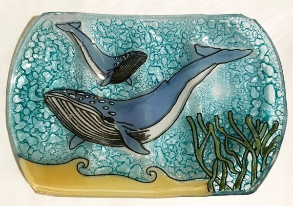 Humpback Whale Fused Wavy Glass Dish Online